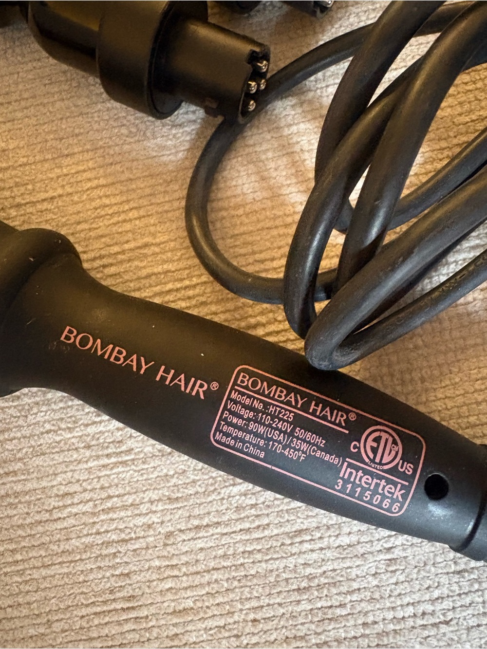 Bombay 5 in 1 Interchangeable Barrel Curling Wand Set in Black - Picture 4 of 6